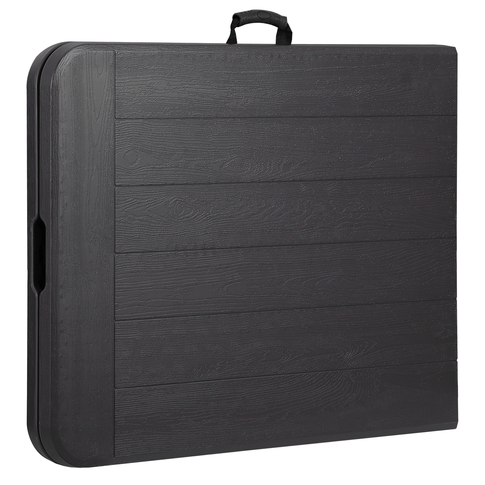 Folding Table 6 FT Portable Heavy Duty Plastic Fold-in-Half Utility Park Black