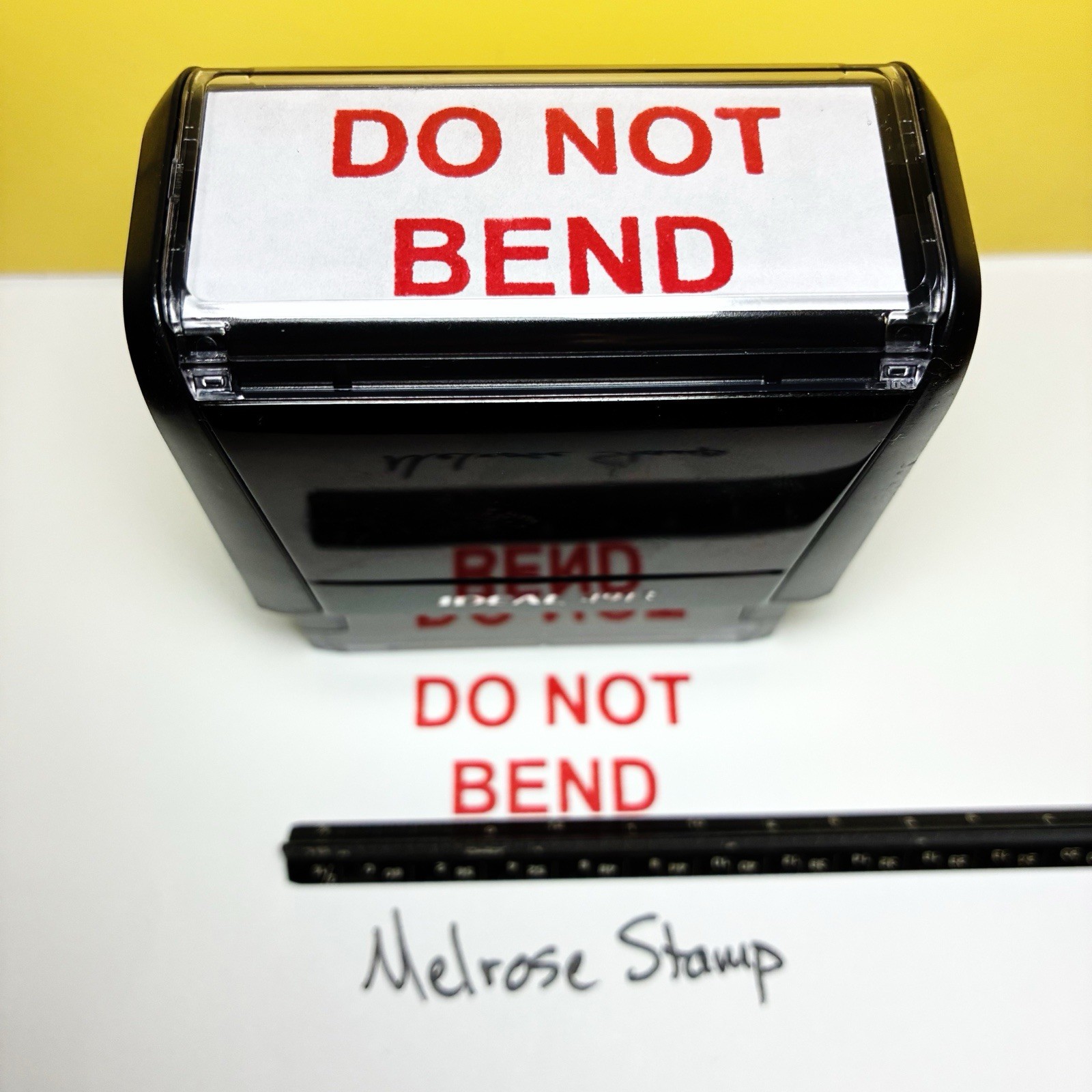 Do Not Bend Rubber Stamp Red Ink Self Inking Ideal 4913