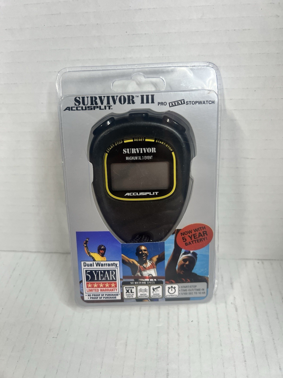 ACCUSPLIT Survivor S3CL CUMULATIVE-LAP SPLIT Stopwatch with Magnum Display