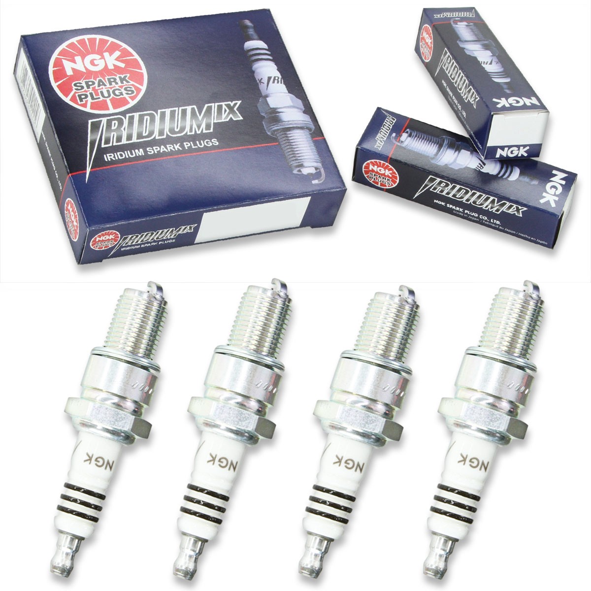 4pcs 80-82 Kawasaki KDX175 NGK Iridium IX Spark Plugs 173cc 10ci Kit Set jt