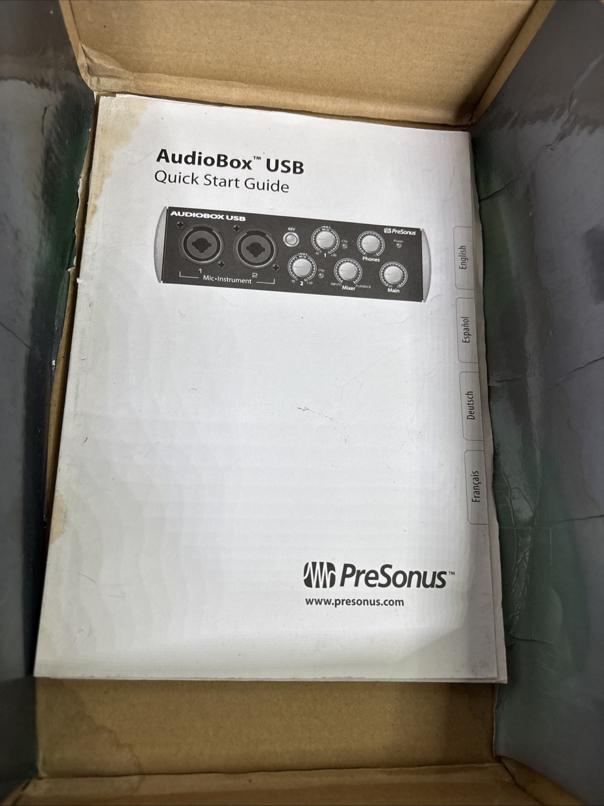 2012 PreSonus AUDIOBOX USB Recording System,future Artists (g)