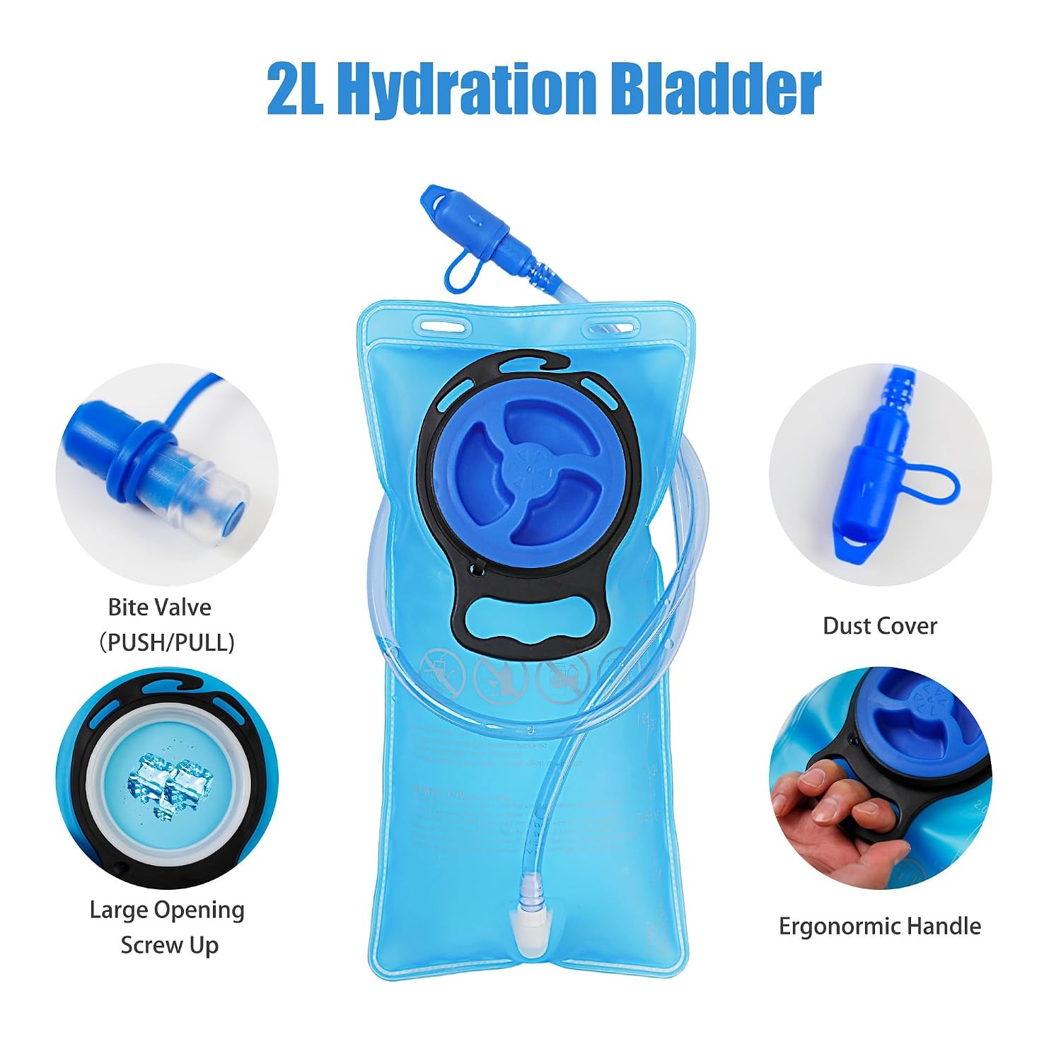 Hydration Backpack with 2L Hydration Bladder Water Backpack for Hiking Hydration