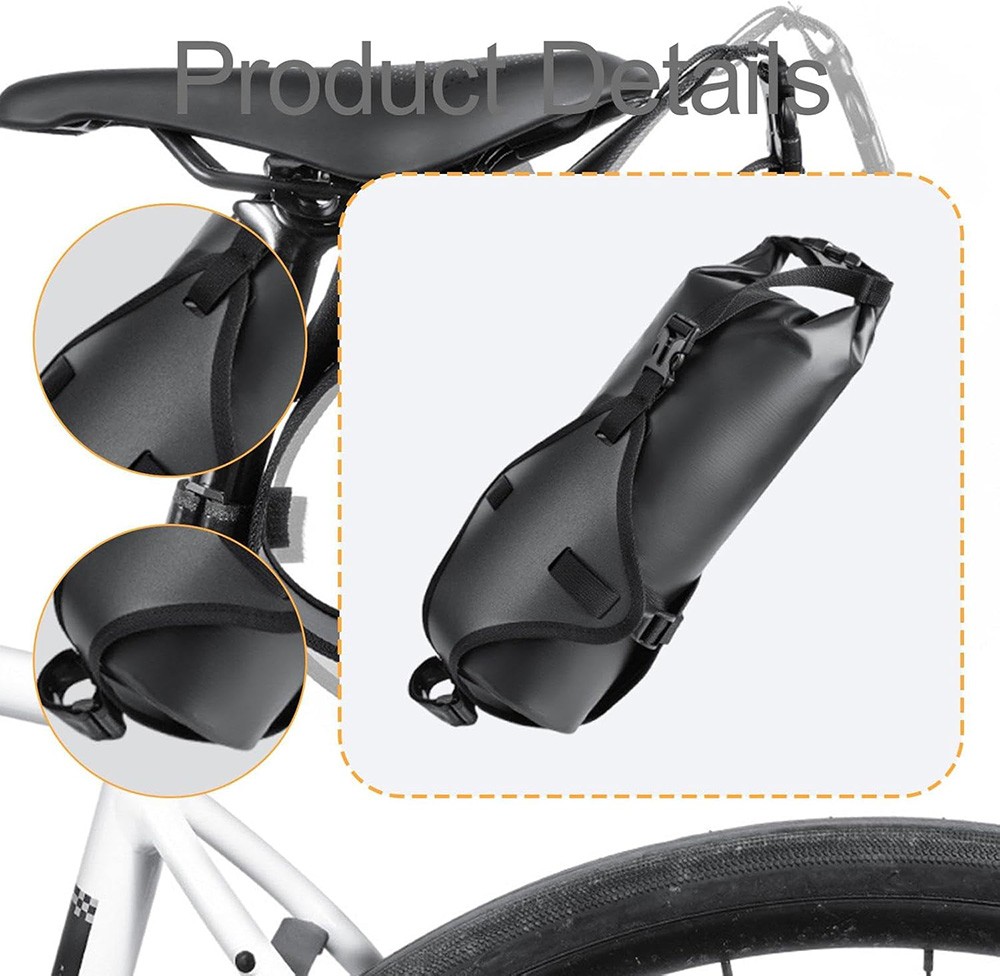 Bicycle Saddlebag Mount Rack Quick Release with 7L Bag Under Seat Bag Bracket US