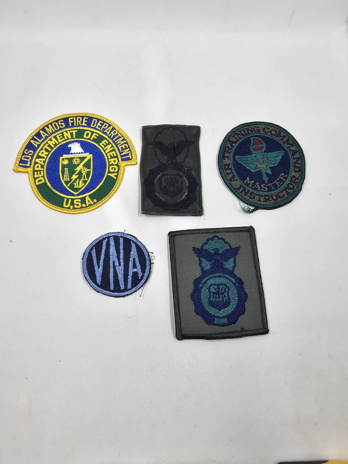 Vintage Military Patch Lot of 5 USAF Security Police Los Alamos ATC VNA