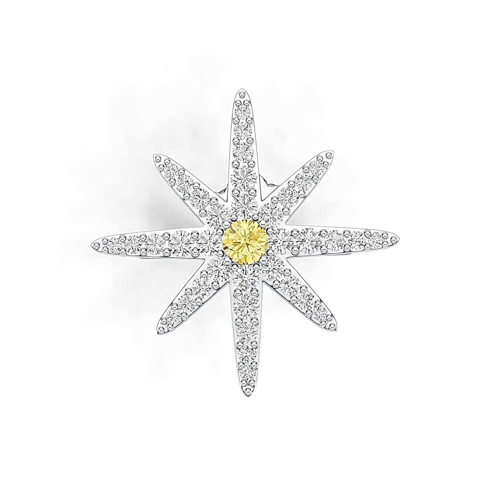 Sterling Silver Semi Mount Ring Setting Round RD 4x4mm Starburst Theme