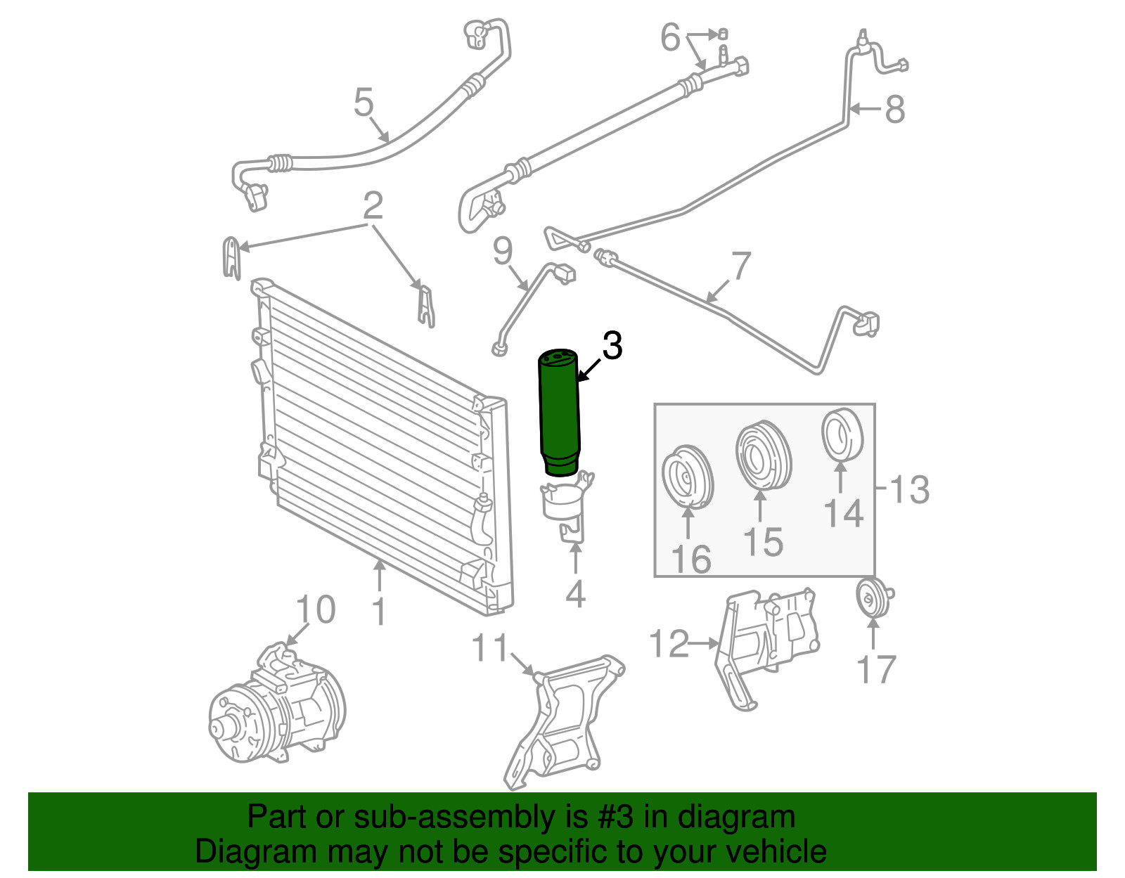 Genuine Toyota A/C Receiver Drier 88471-34010