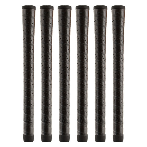 Set of 6 Winn Excel Wrap Standard Size Soft Wrap Golf Grip, Black - 5715W