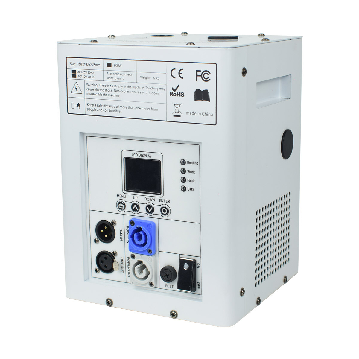 2X Cold Spark Machine DMX512 Spark Firework Machine with Flight Case White