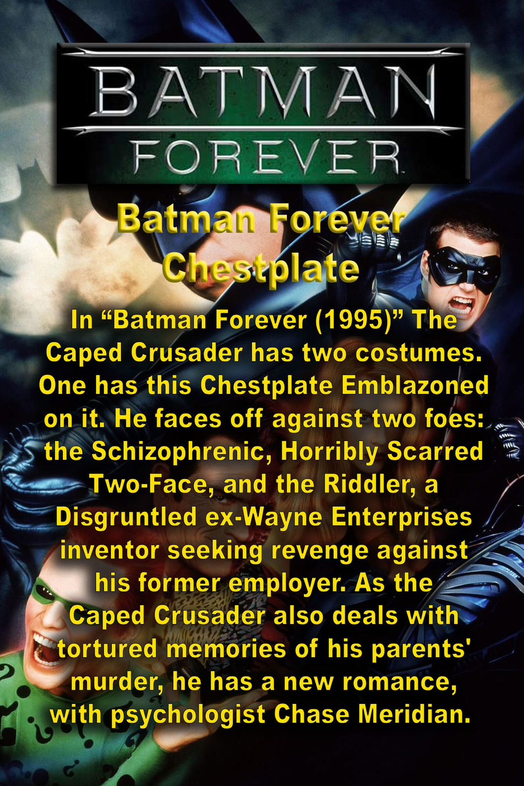Batman Forever Chestplate, Solid Resin, Real Prop Replica, Signed, Numbered