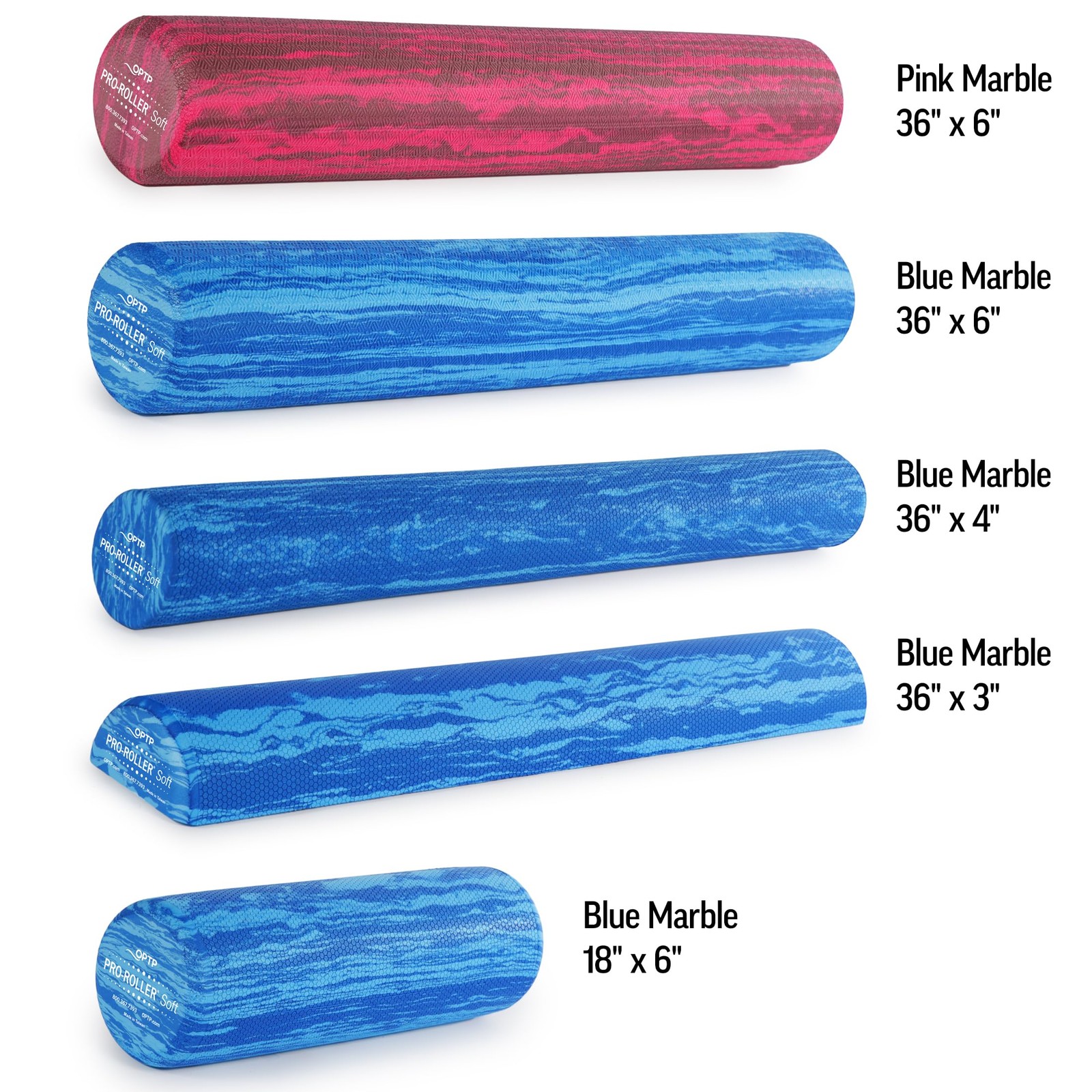 OPTP PRO-Roller Soft Density Foam Roller – Low Density Soft Foam Roller for