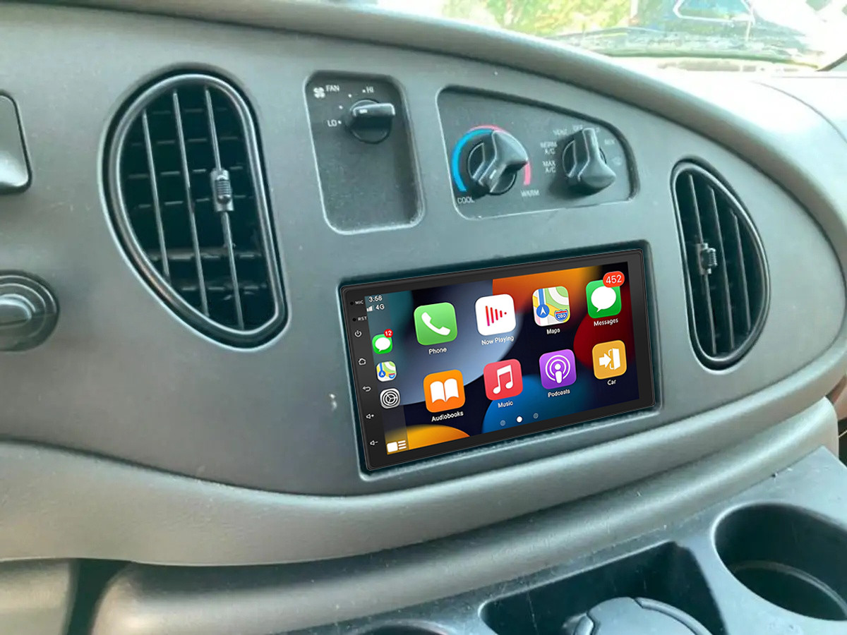 7" For 1998-2008 Ford E150 E250 E350 Apple CarPlay Android 15 Car Radio Stereo