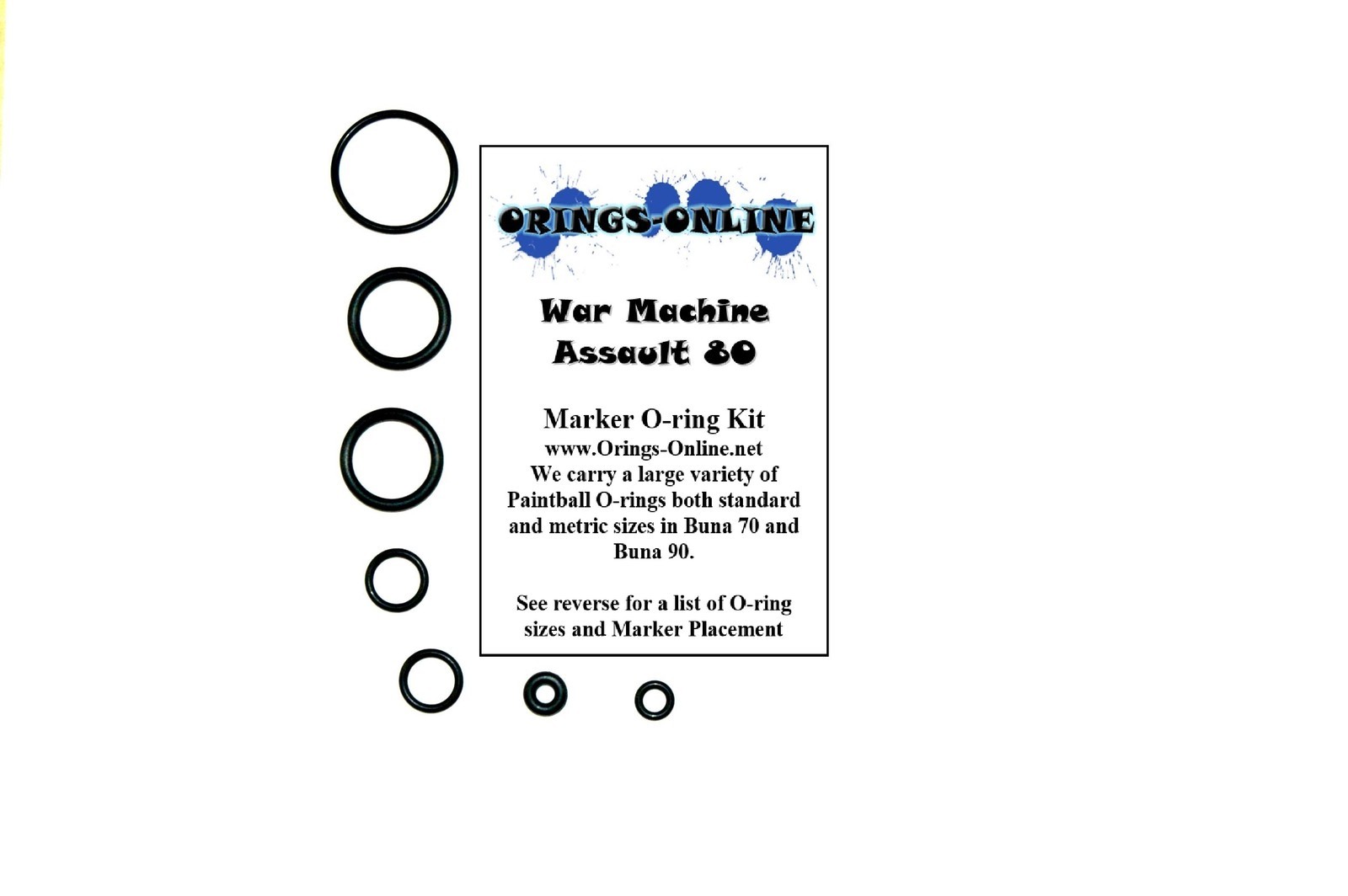 War Machine Assault 80 Regulator Paintball O-ring Oring Kit x 2 rebuilds / kits