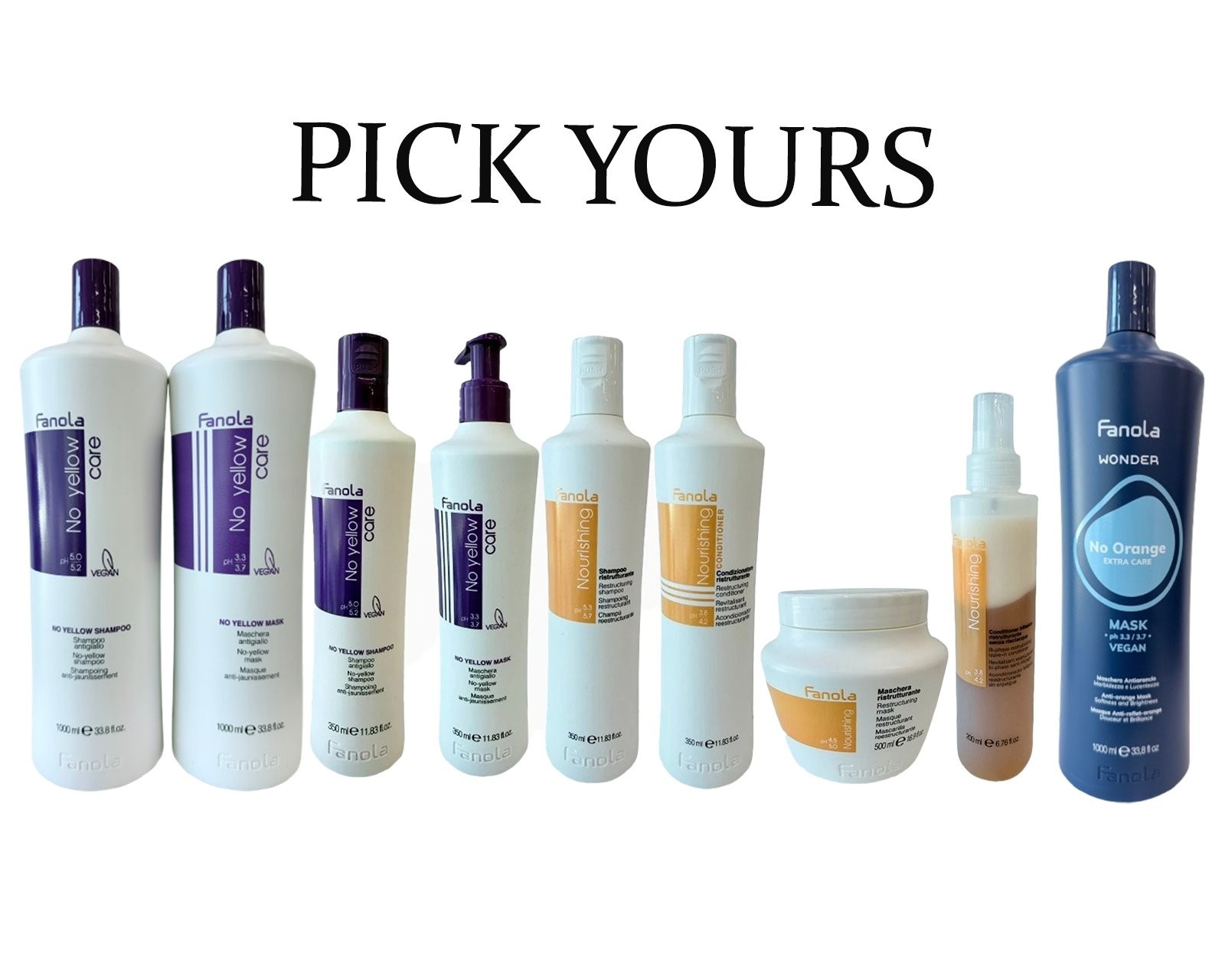Fanola No yellow, No Orange, Nourishing (Shampoo, Mask & Conditioner) Pick Yours
