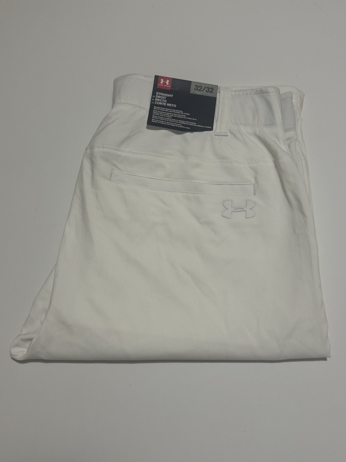 Under Armour Showdown Golf Pants Straight Fit 1309545-100 SZ 32x32 White NWT