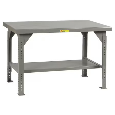 Little Giant Ww-4284-Adj Bolted Heavy-Duty Work Bench, Steel, 84" W, 28" To 37"