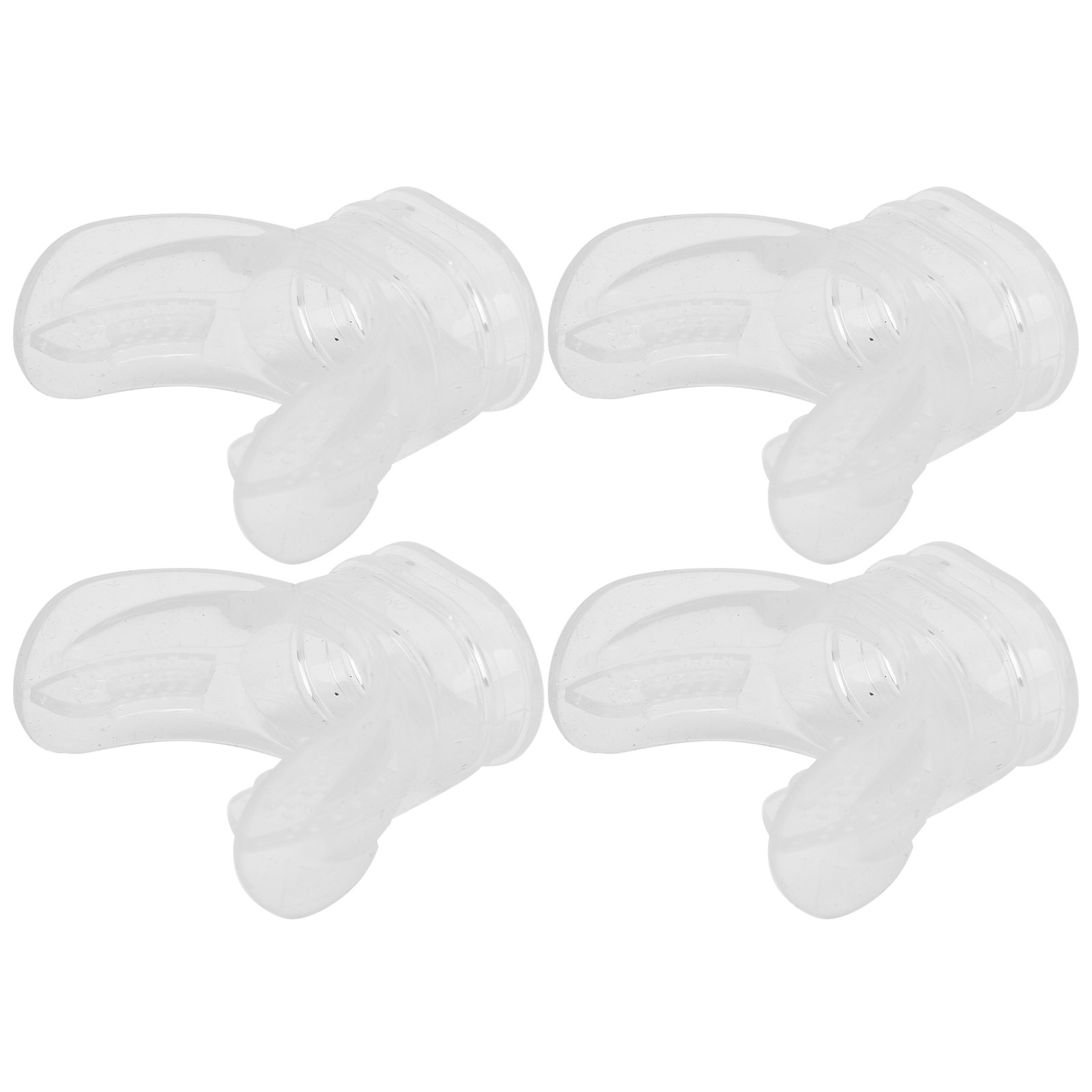 4pcs Transparent Silicone Diving Bite Mouthpiece For Deep Sea Diving Premium