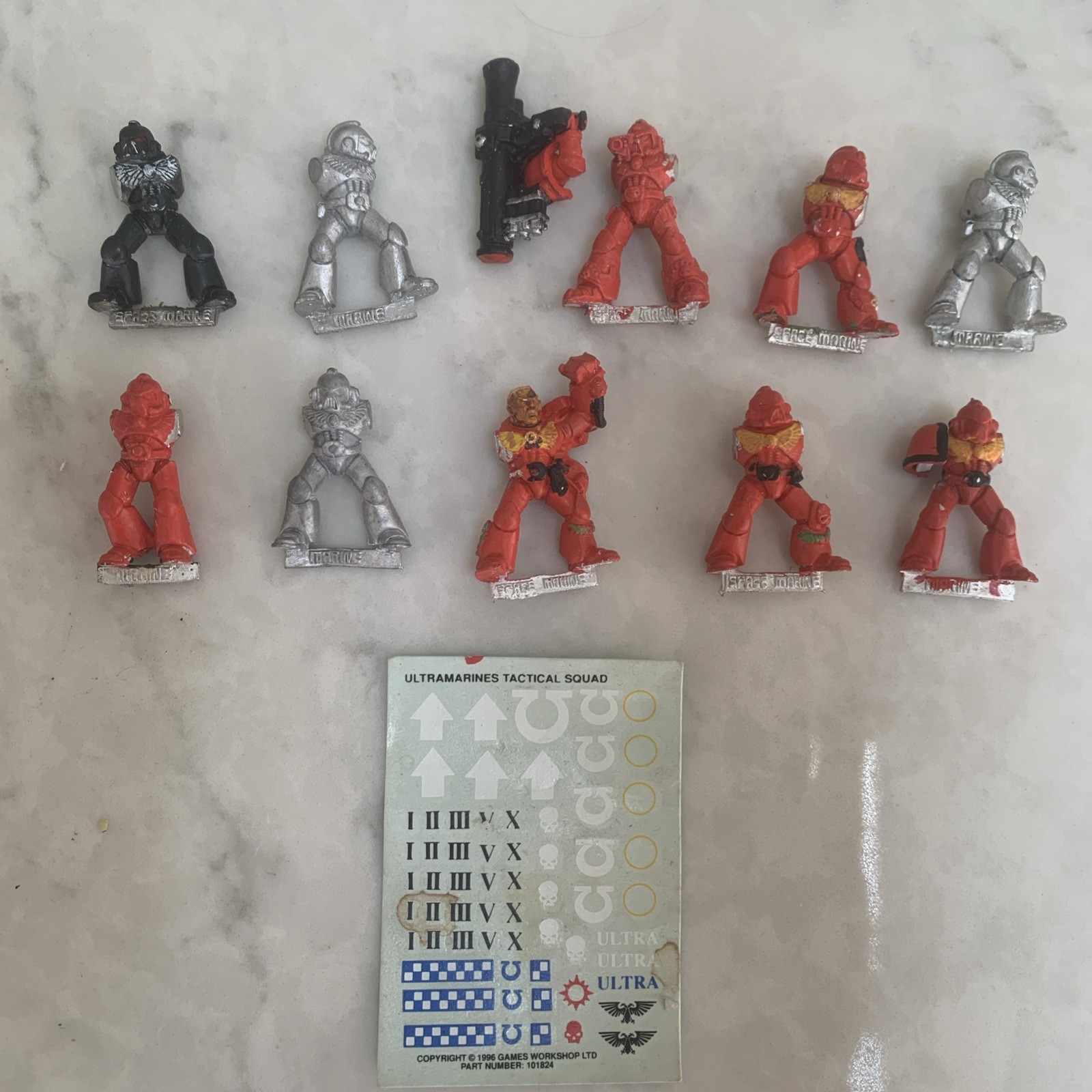 Warhammer 40k Ultramarine Tactical Squad Metal Parts OOP Rare (Ms3)