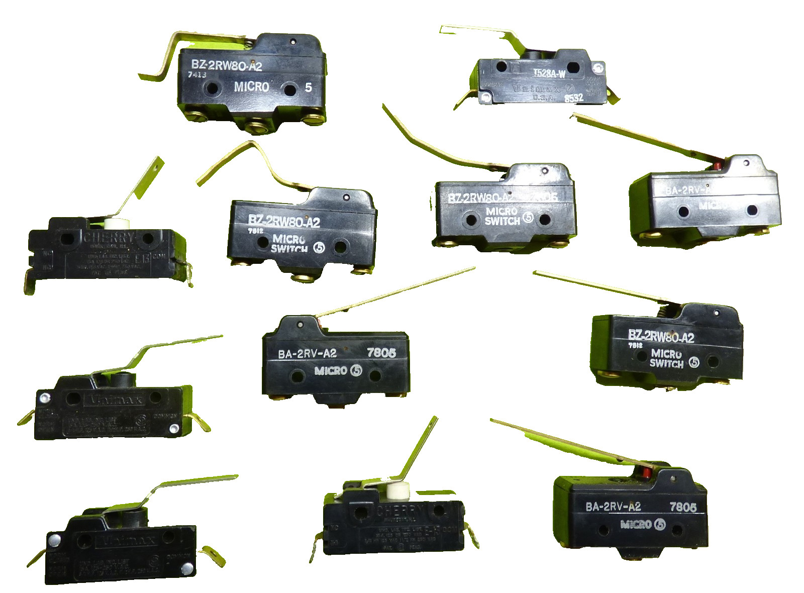 12 Micro switch lot lever action Honeywell Cherry Vnimax more microswitch
