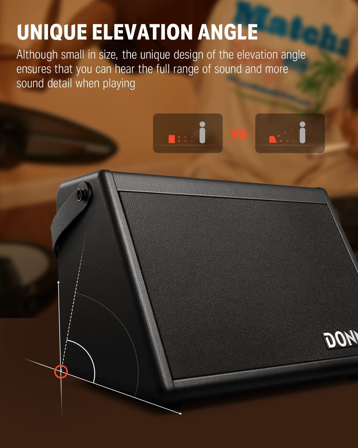 Donner DDA-20 Electric Drum Amplifier 20W 2 Channel Electric Piano Amp Portable