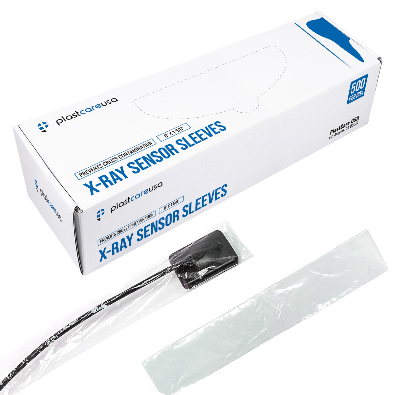 Digital Ray Sensor Cover Barrier Sleeves Disposable Plastic (8" x 1 5/8") 500 pk