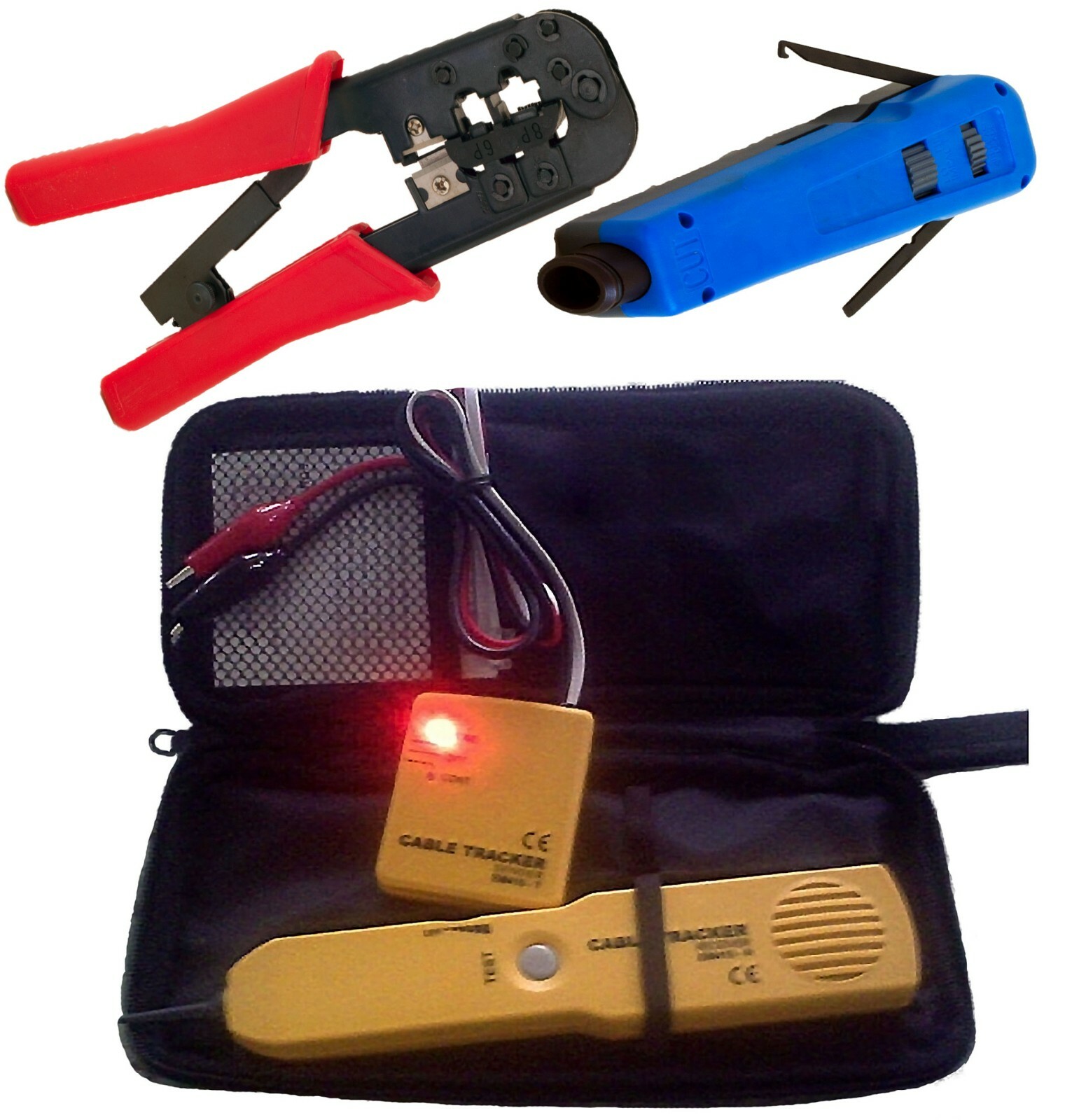Installation Tool Package with C - Toner plus Punch Tool and Ratchet Crimper