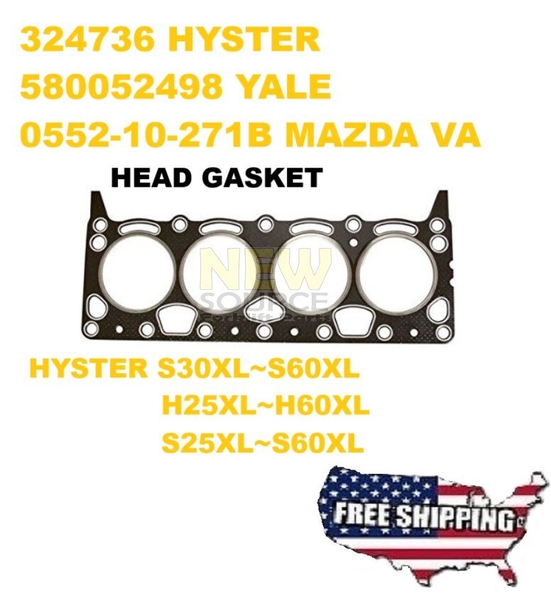 324736 HYSTER 5800524-98 YALE 0552-10-271B MAZDA VA CYLINDER HEAD GASKET JT334