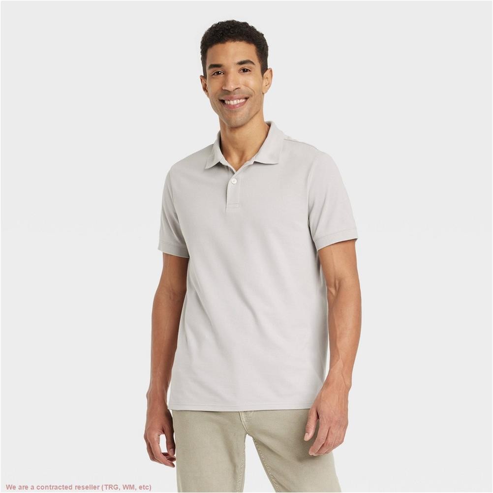 Men's Every Wear Polo Shirt Goodfellow & Co Light Gray L *SEE DEAL!!!*