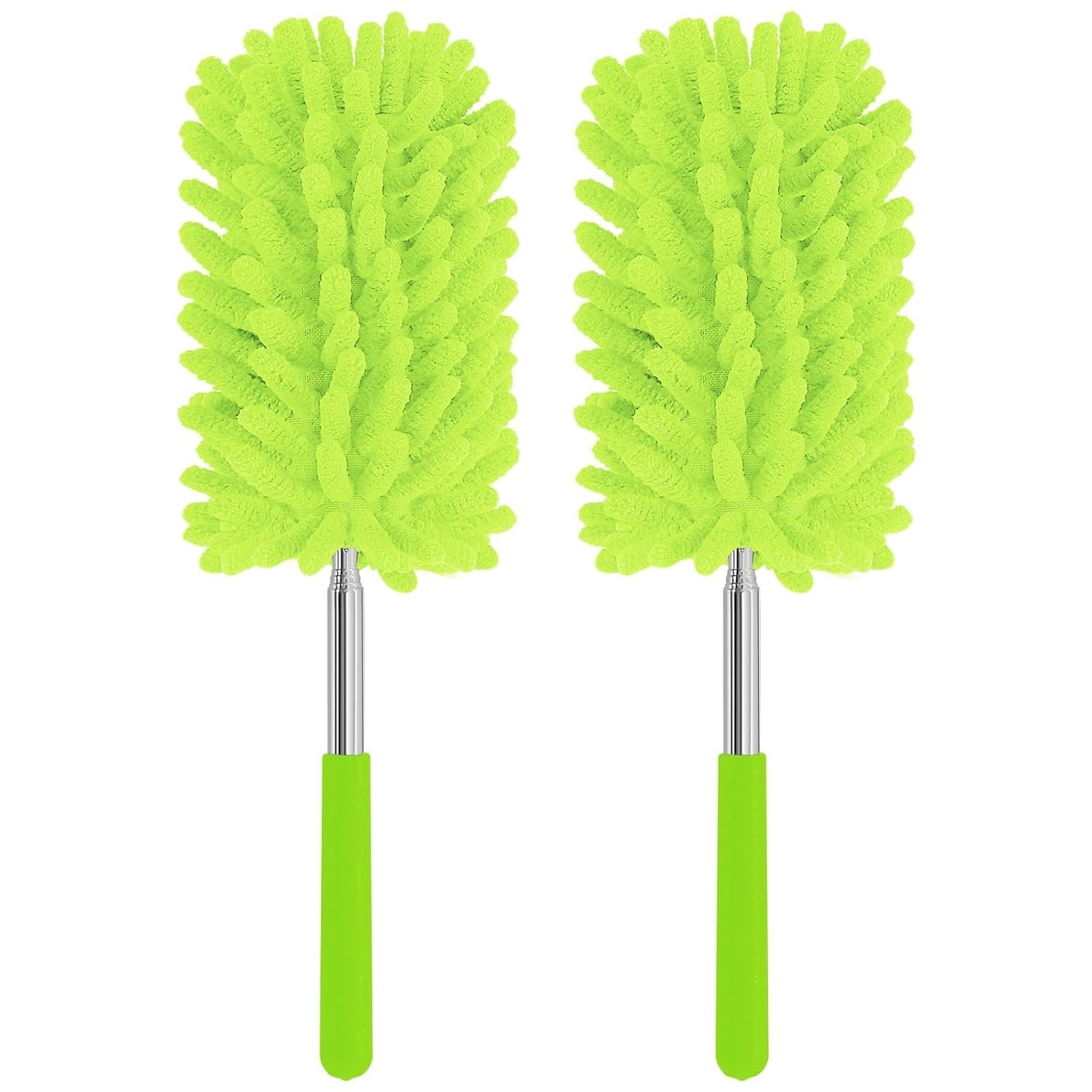 Extendable Microfiber Duster Set - Washable, Multi-Purpose for Home & Office Use
