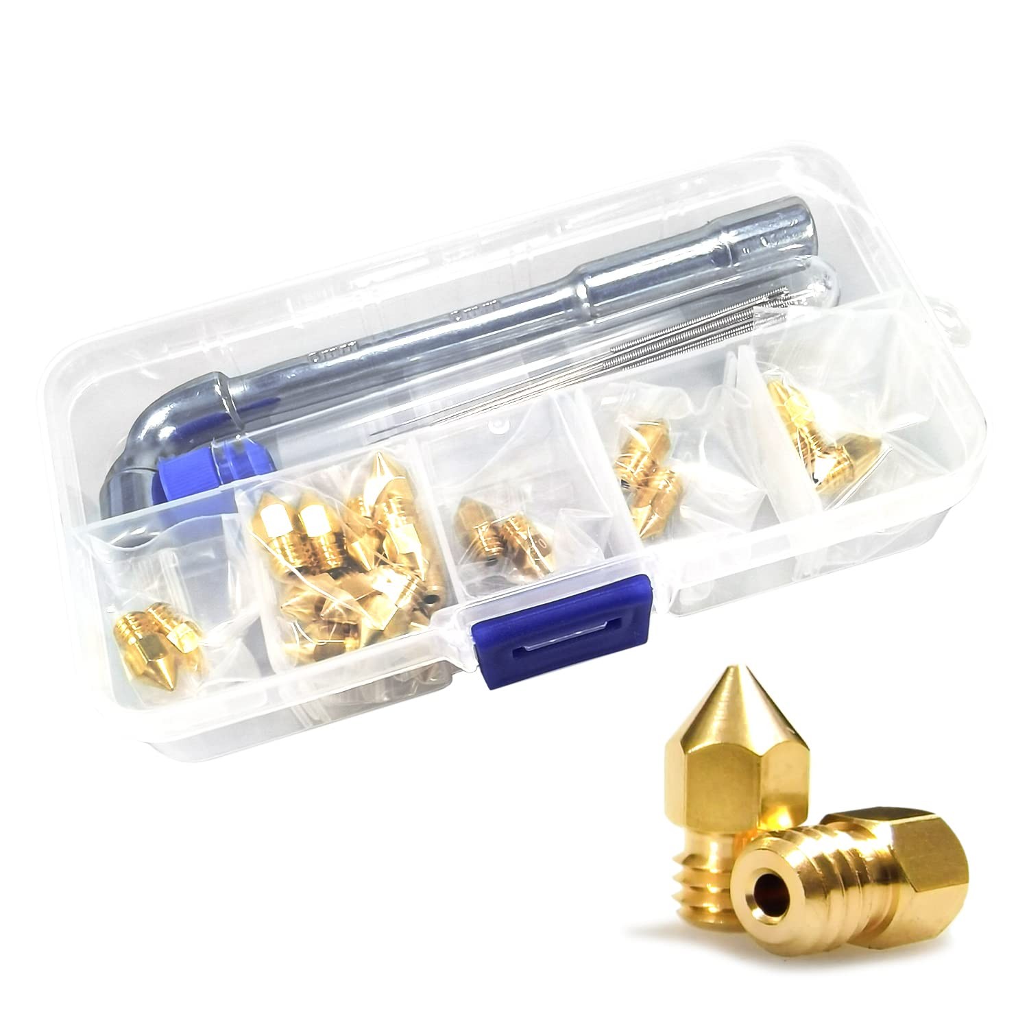 XIFOWE MK8 Nozzles 24 pcs 3D Printer Extruders Brass Brass, Copper