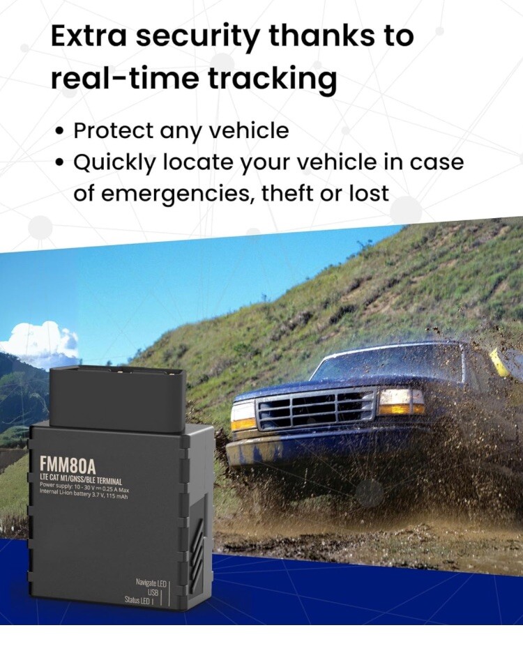 Hidden GPS Tracker for Vehicles Easy Install Battery Connected - 4G LTE