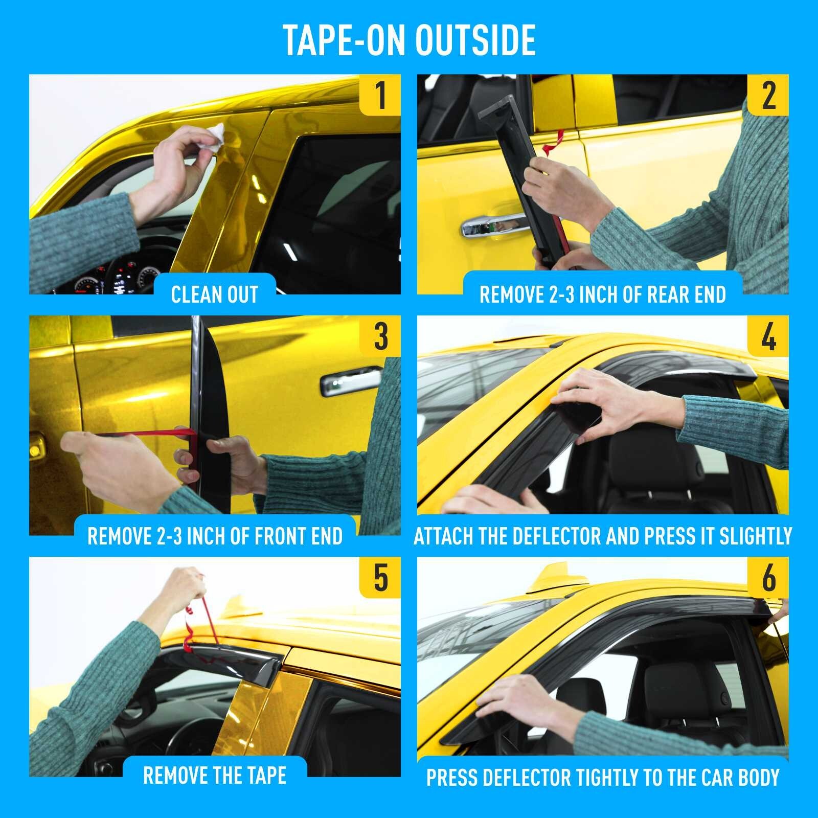 Rain Guards Vent Visors Shade for 2020-2024 Ford Escape