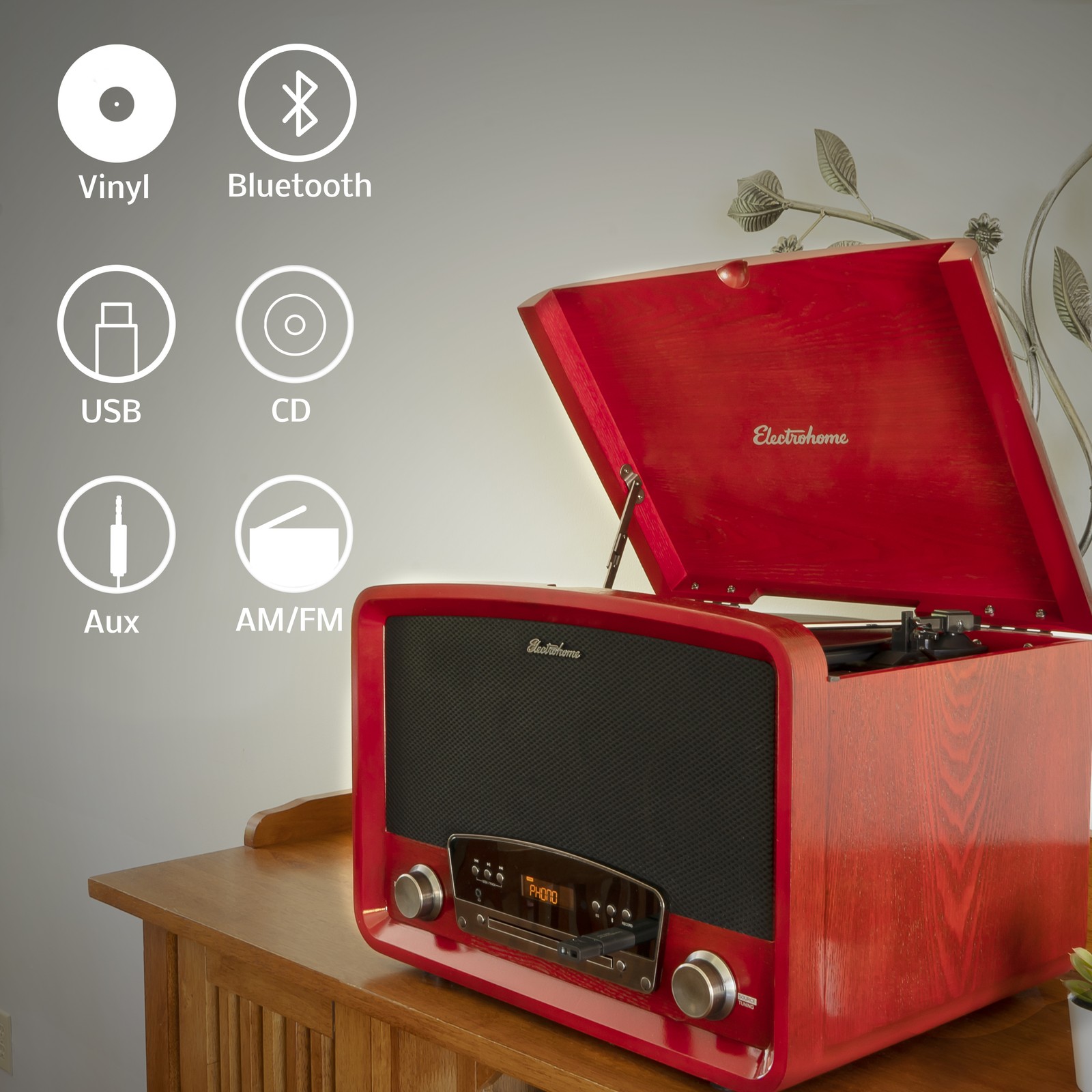 Electrohome Vinyl Record Player - 2 PACK