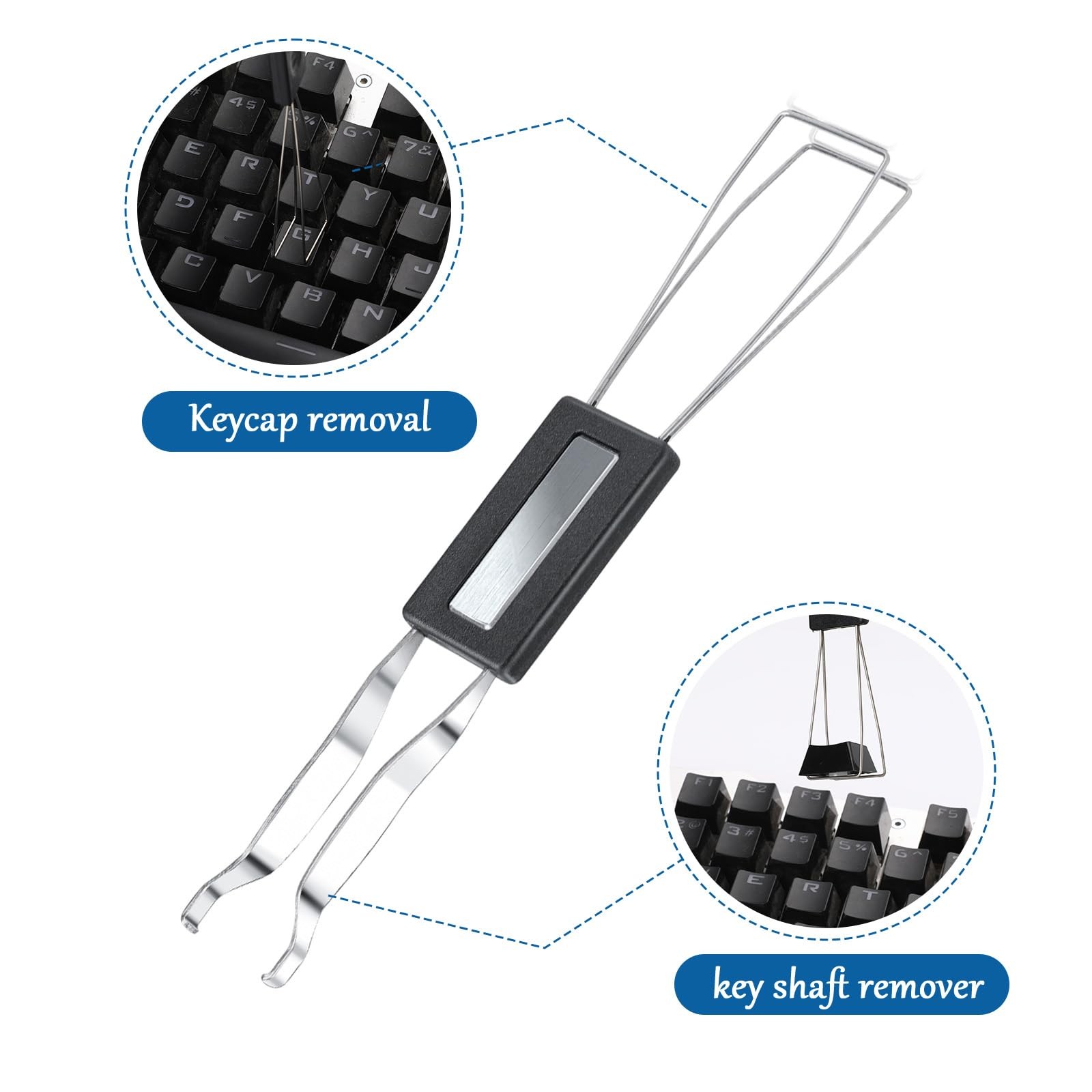 2PCS Keycap Puller Switch Puller 2PCS Keyboard Brush for Mechanical Keyboard