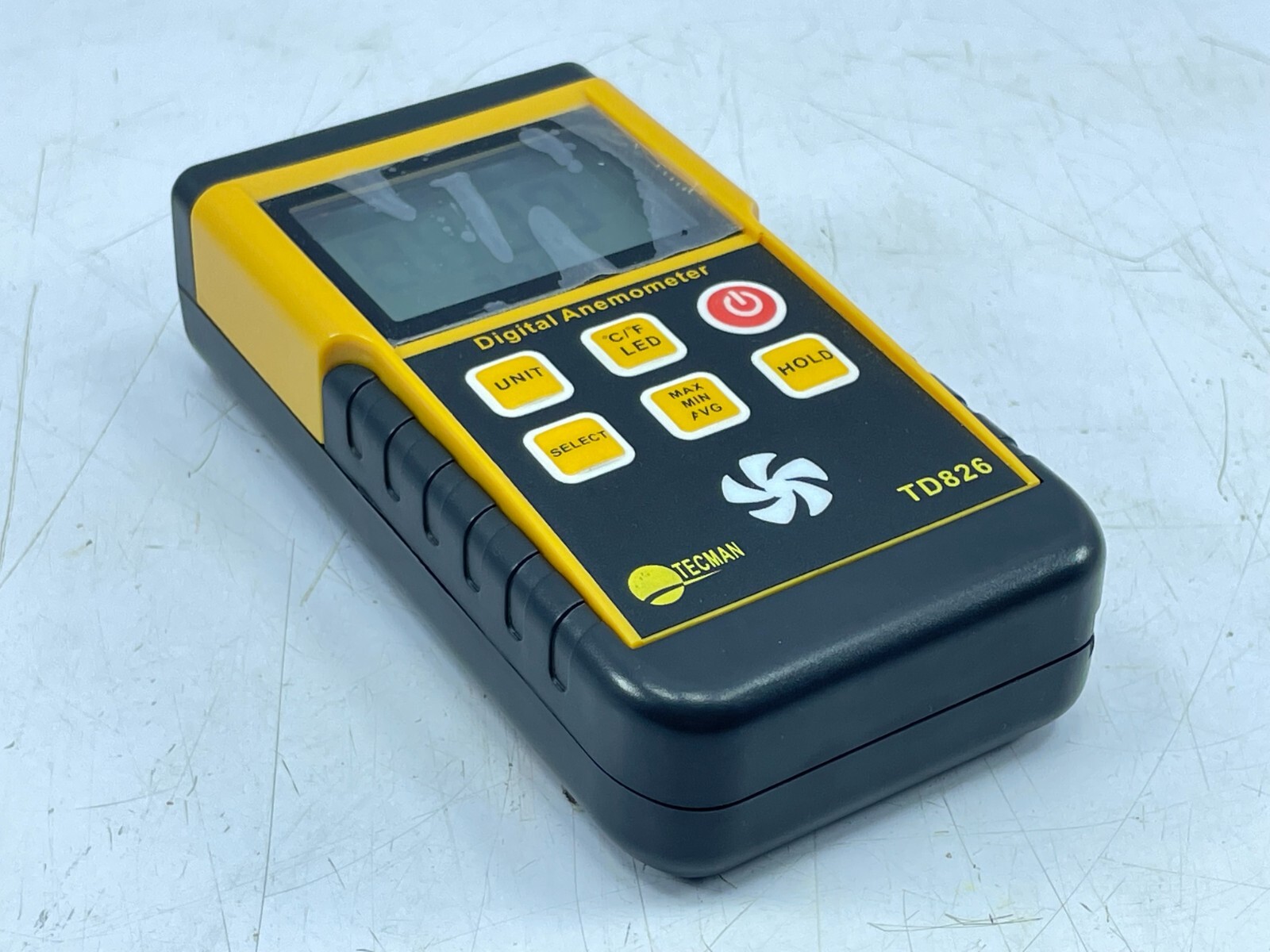Tecman Model TD826 Digital Anemometer Air Flow LCD Wind Speed Meter Thermometer