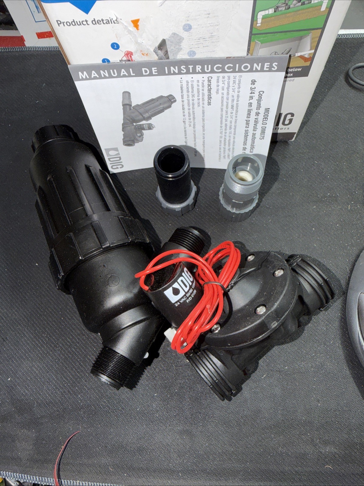DIG 24 VAC Powered Drip Zone Valve Assembly Kit With 3/4" Valve, Filter,25PSI