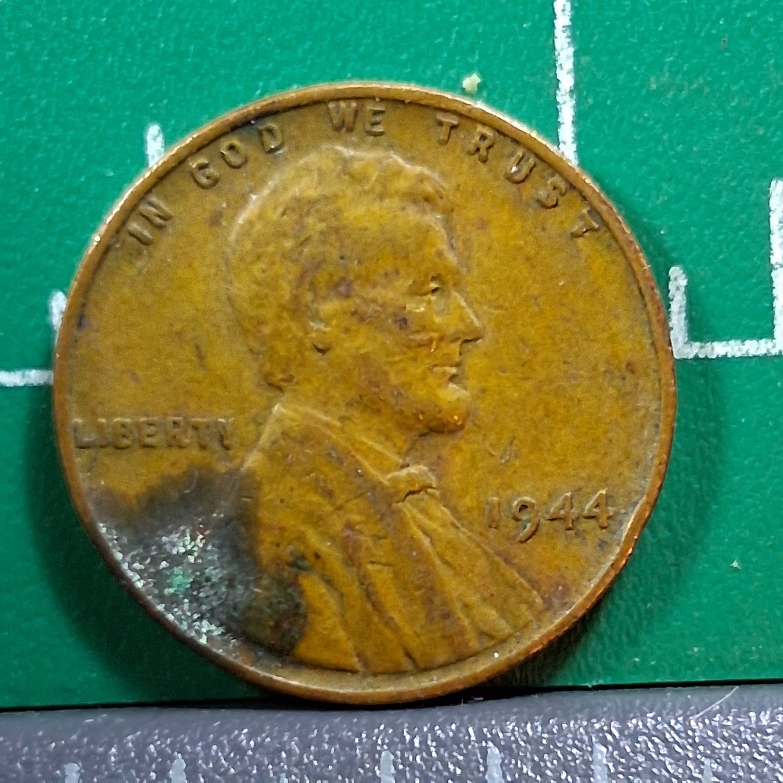1944 United States USA Abraham Lincoln Wheat Penny 1 Cent Copper Coin