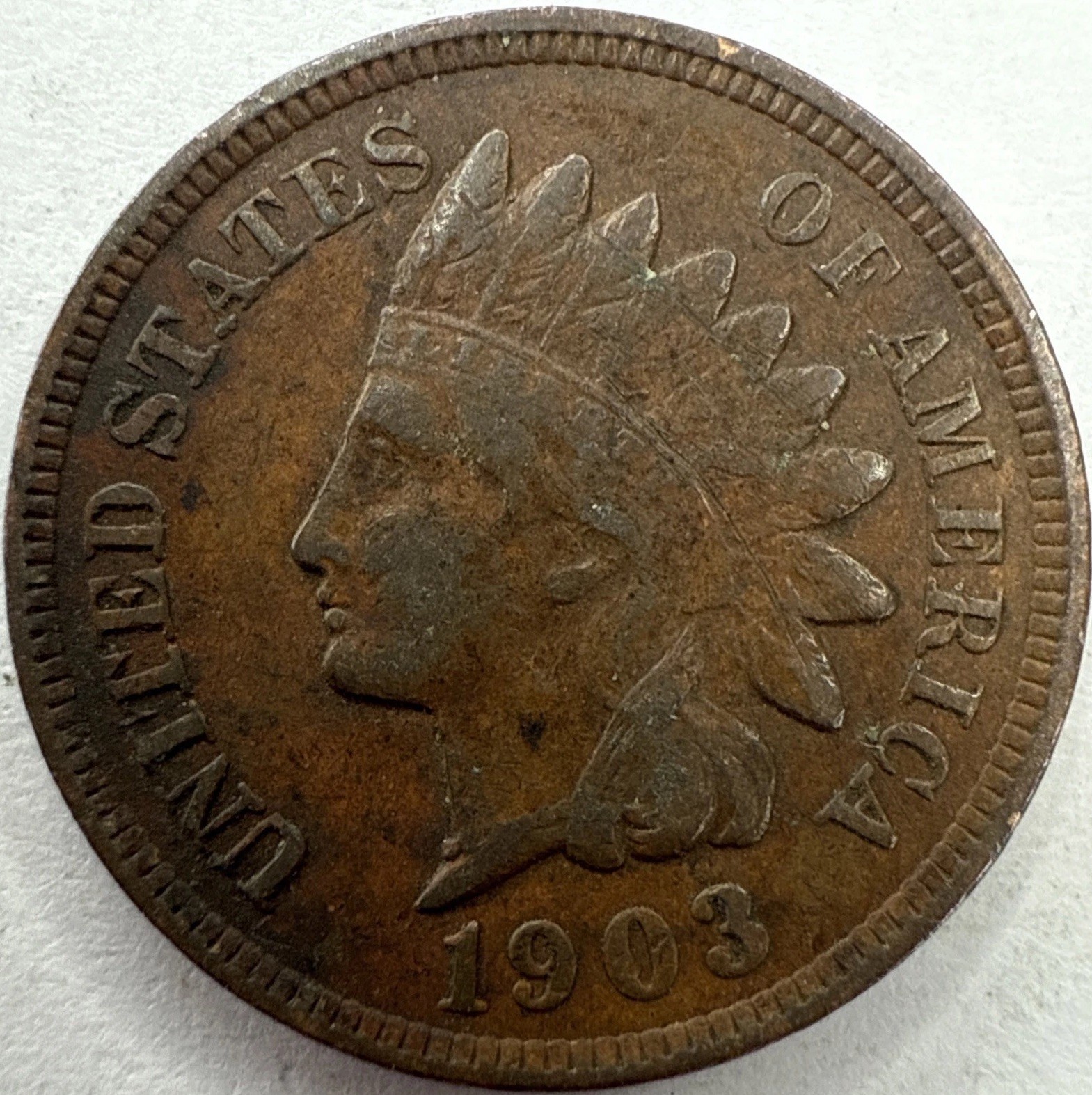 1903 Indian Head Cent Exact Coin Imaged #IND2301