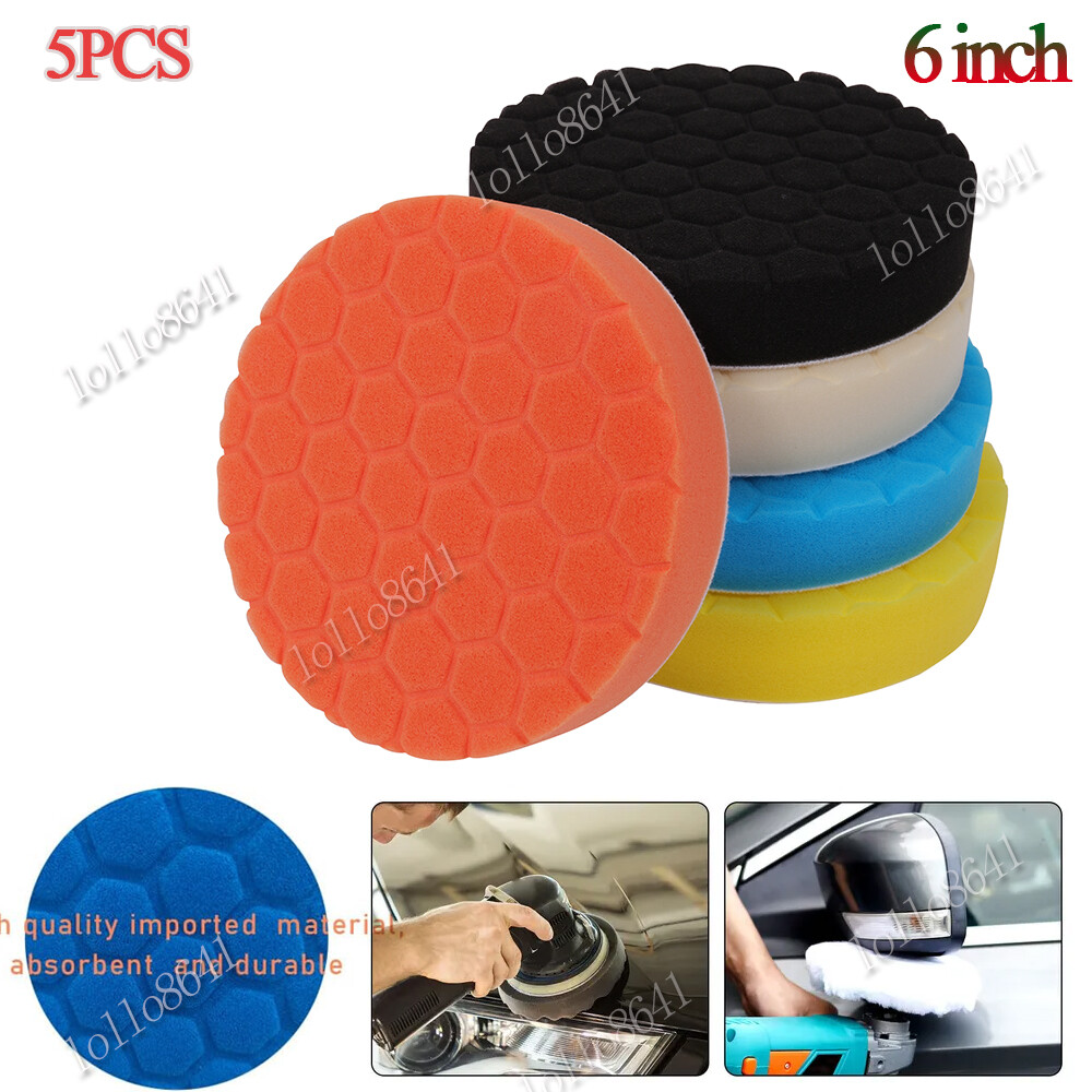 Polishing Pad Kit 5PCS  Car Polisher Foam Buffer Waxing Finishing Buffing Wheel