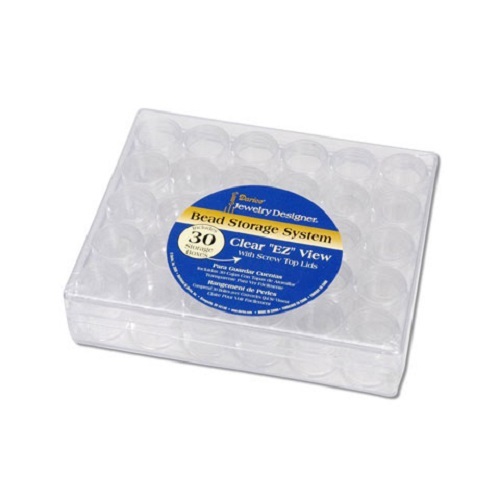 Bead, Craft Storage System Clear box with 30 individual containers w/screw lids