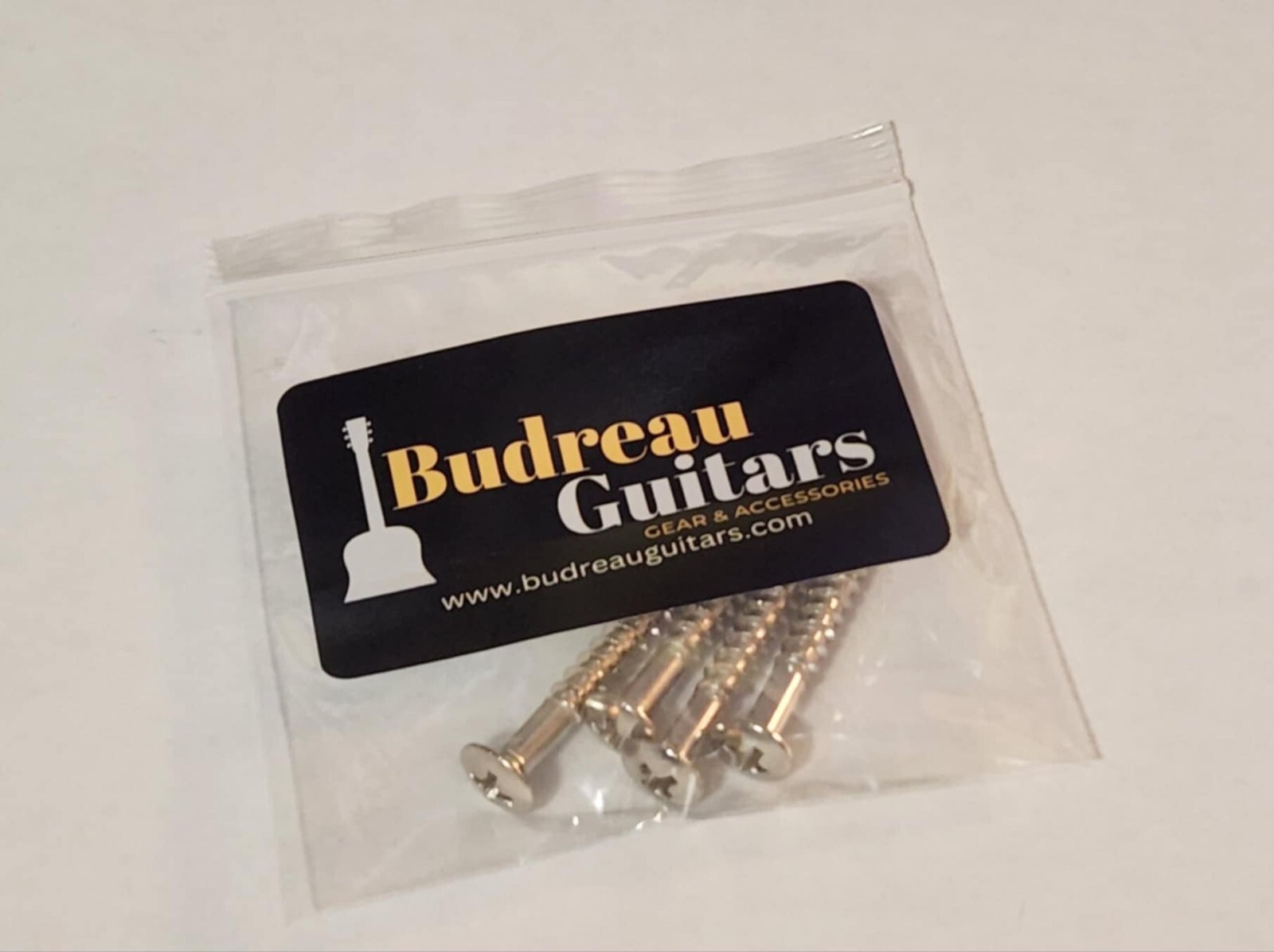 Neck Screws PBass, JBass, Tele, Strat  set of 4 Chrome by Budreau Guitars