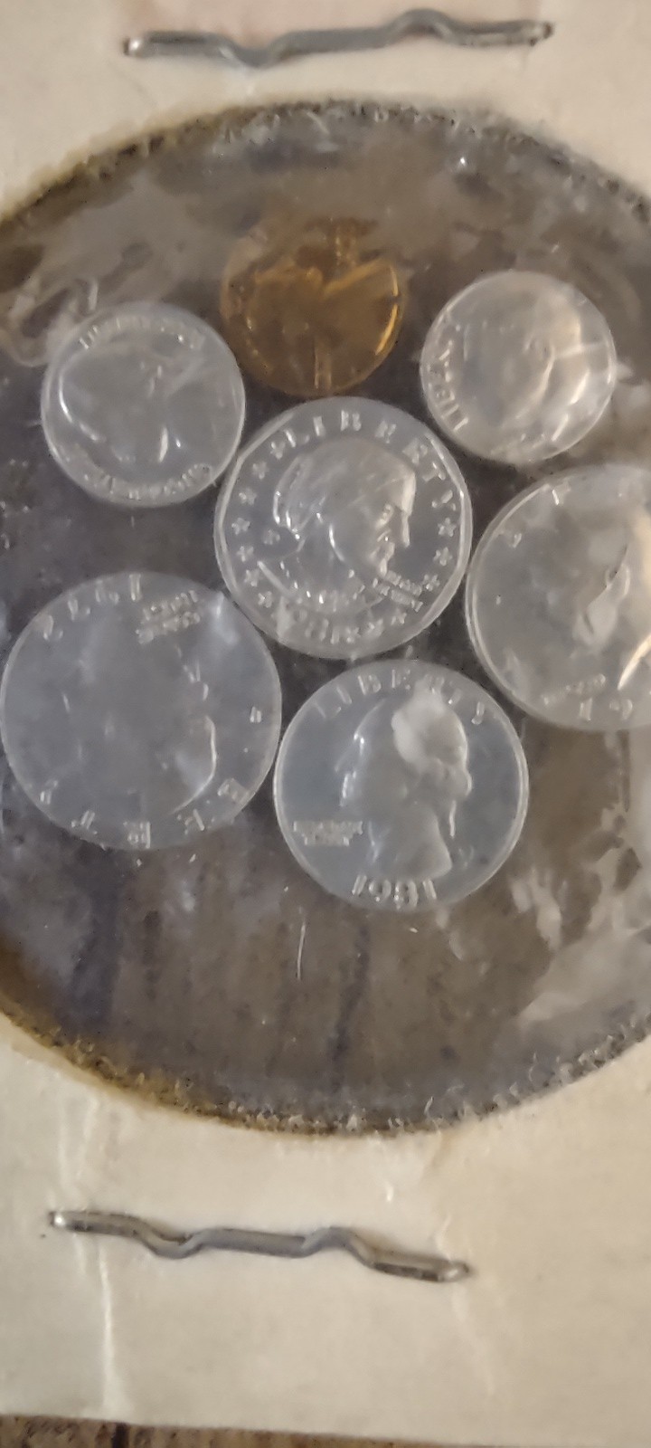 Miniature US Coin Set Uncirculated, 7-Piece Collection, Various Coin Types