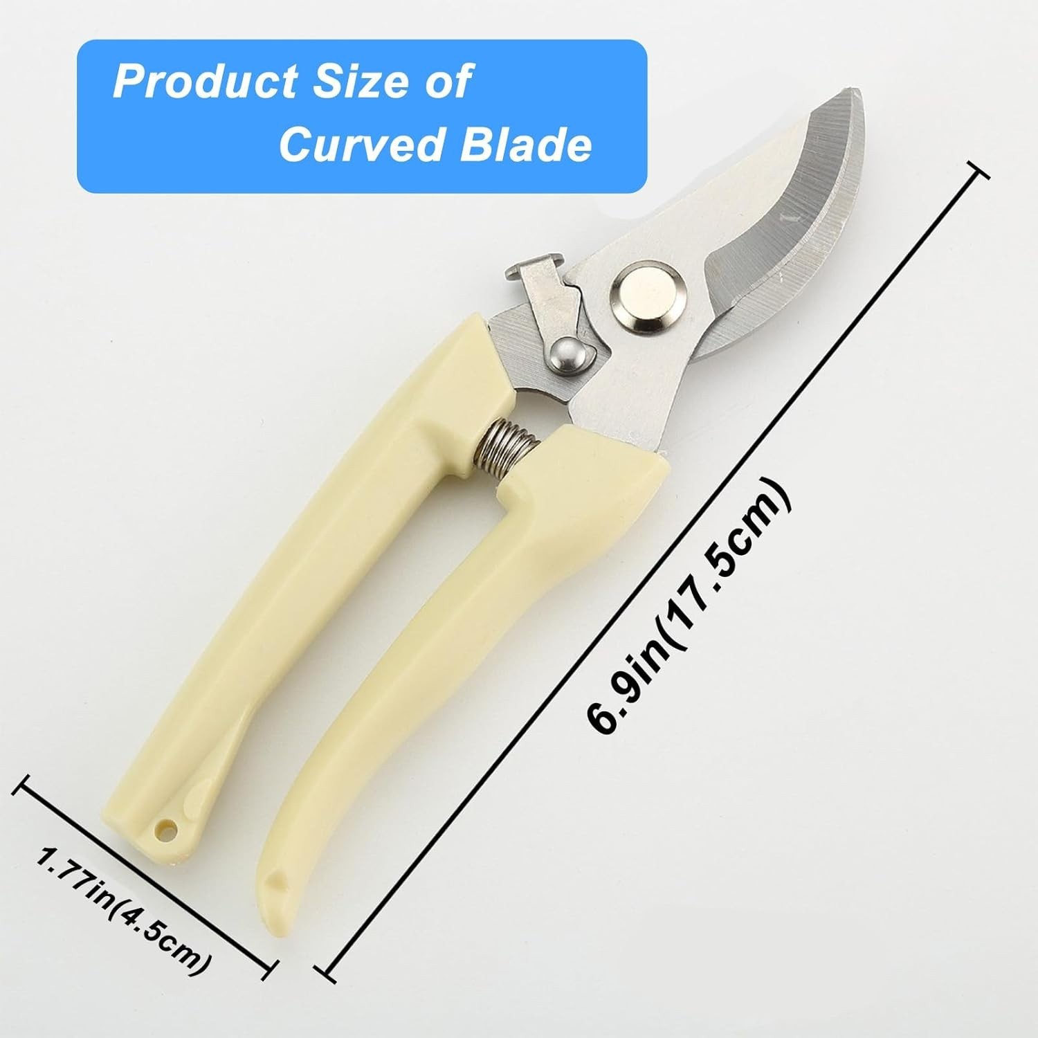 2Pcs Professional Pruning Shears (Include 1 Bypass Pruning Shears and 1 Straight