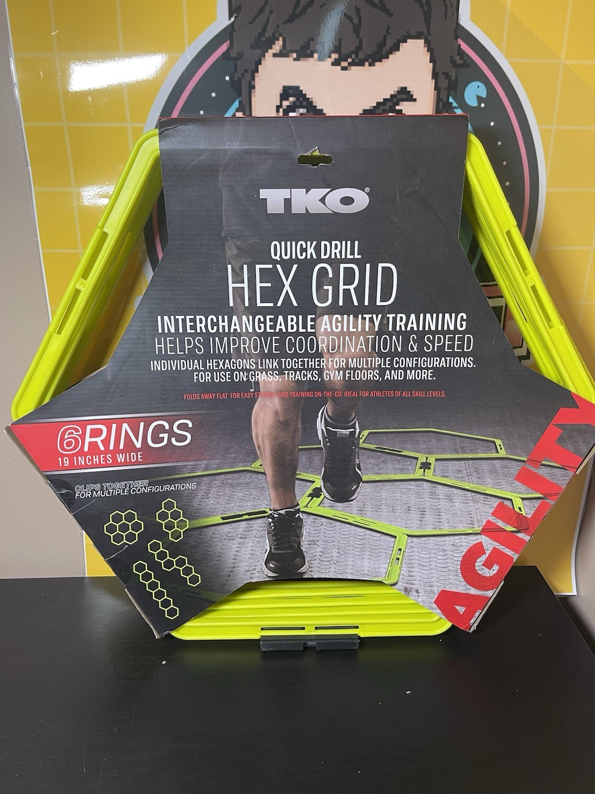 TKO Quick Drill Hex Grid Interchangeable 6 Rings 19” Wide Agility Speed New