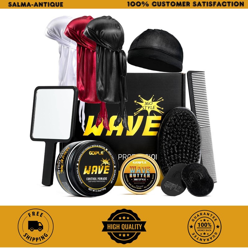 Wave Pomade for Men Strong Hold Easy Wash 360 Wave Training Hair Cream Waves Kit