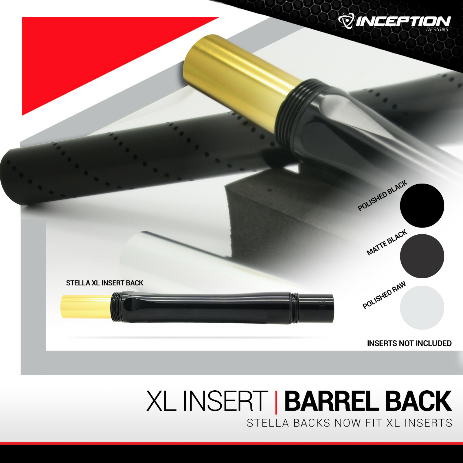 Stella Autococker Barrel Back - Freak XL Insert Gloss Black - Inception Designs