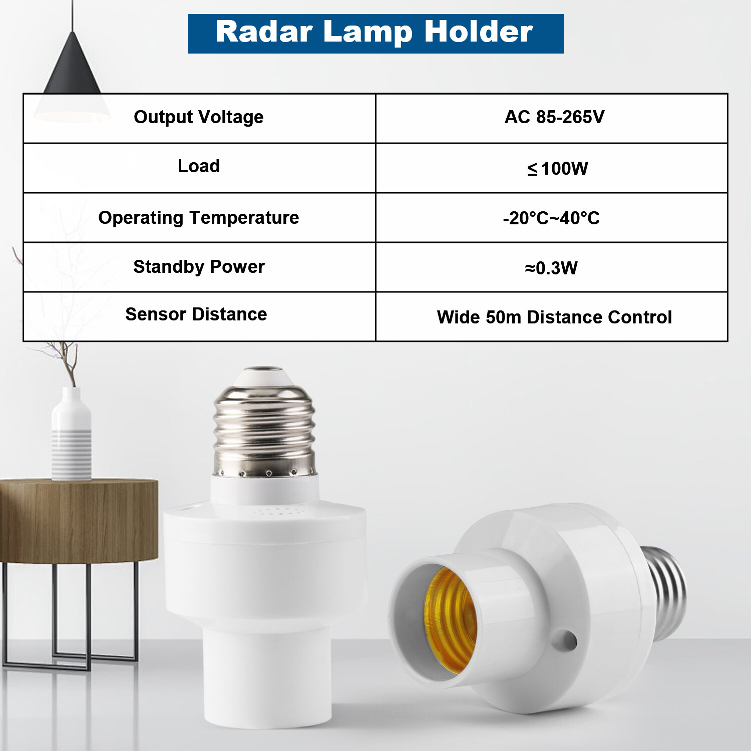 1-4Pcs Radar Motion Sensor E27 LED Light Lamp Bulb Holder Socket Switch Adapter