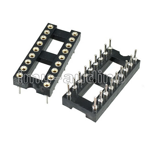 20PCS 18Pin DIP SIP Round IC Sockets Adaptor Solder Type Gold Plated Machined