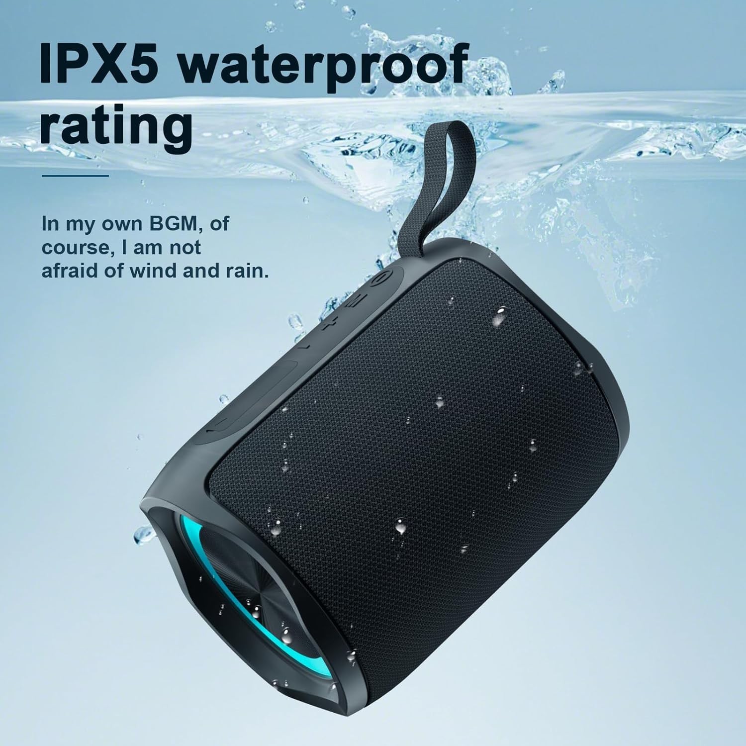Speaker, Portable Wireless Speaker Waterproof IPX5 Bluetooth 5.3 Speaker