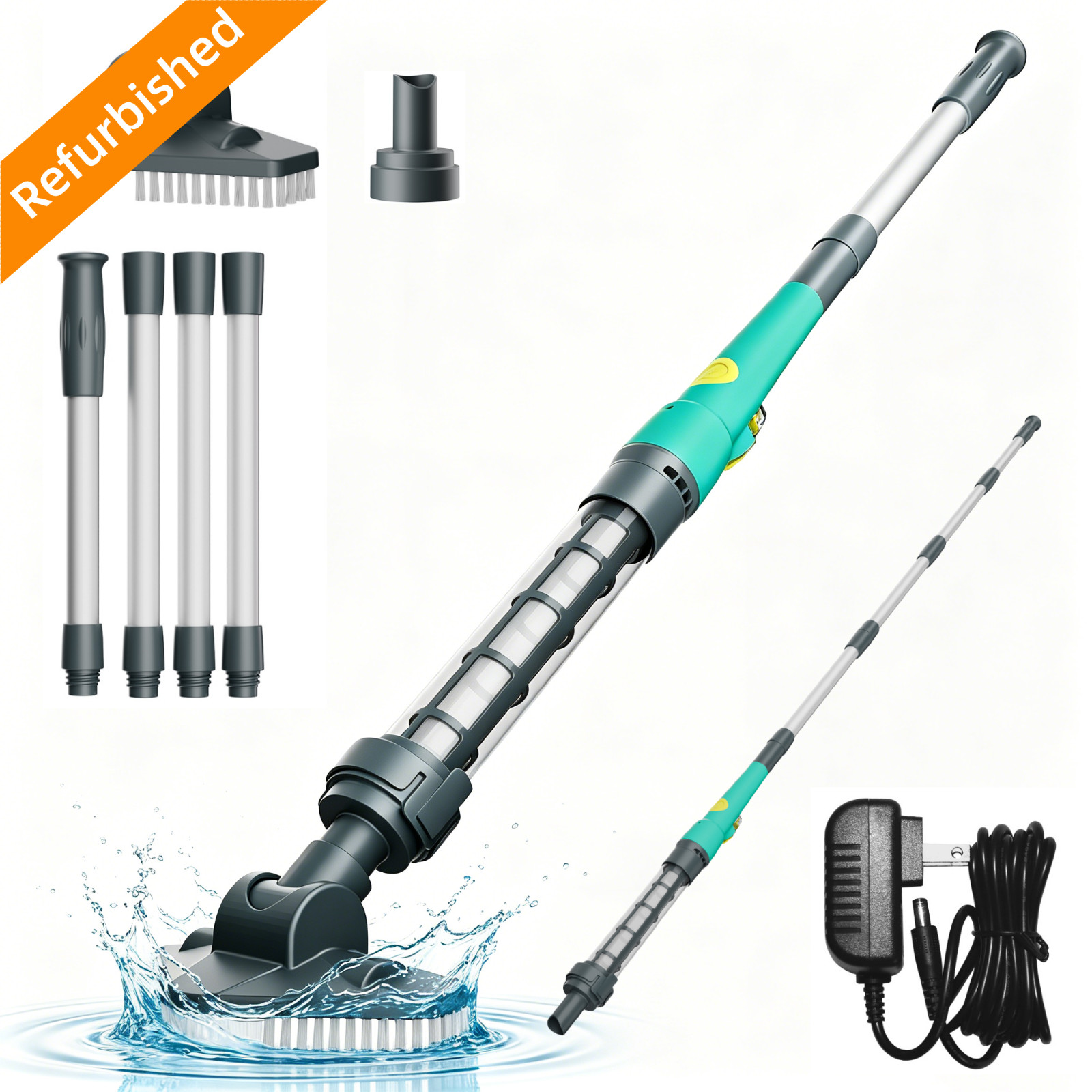 Efurden Cordless Rechargeable Pool Vacuum, Handheld Pool Cleaner Ideal for Spas