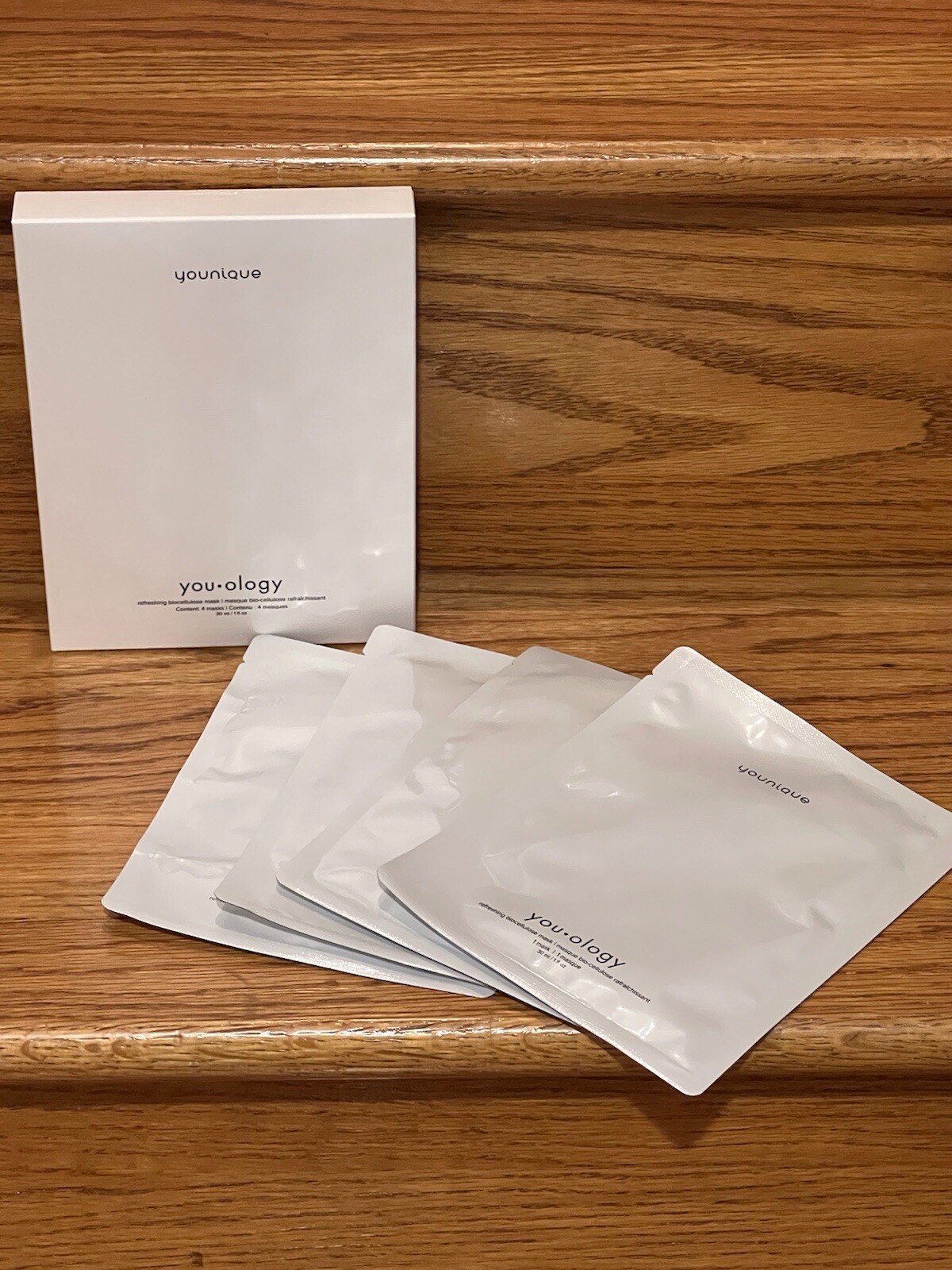 Younique Biocellulose Masks New In Box - 4 Count Pack